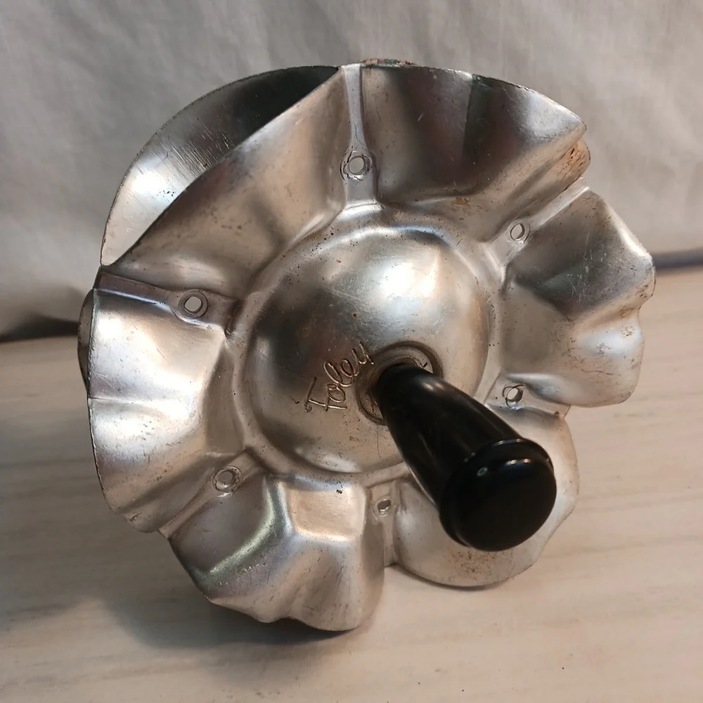 VTG FOLEY Rolling Pin Cookie Cutter Aluminum Wheel Pastry Dough Pasta 3 Shapes
